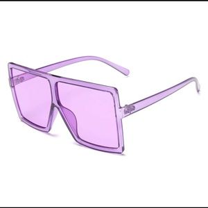 Purple oversized sunglasses